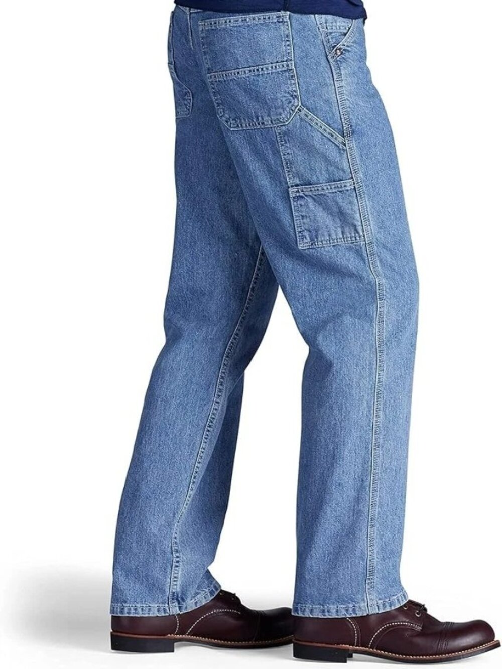 Men's Carhartt Original Fit Carpenter Utility Denim Jeans Med Wash 44x30